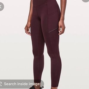 Lululemon Burgundy Leggings